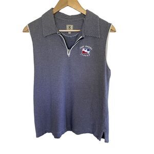 Gear for Sports women Indy Racing League pull over vest 1/4 zip large striped